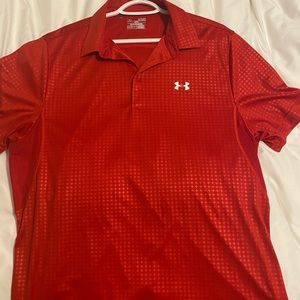 Men’s red under armour polo